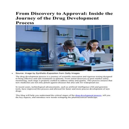 How does the Drug Development Process Works? 5 Stages | The Lifesciences Maga...