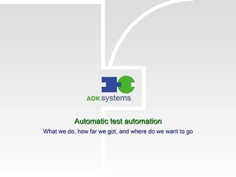 SAP Test automation - fully automatic test of complex business processes incl...