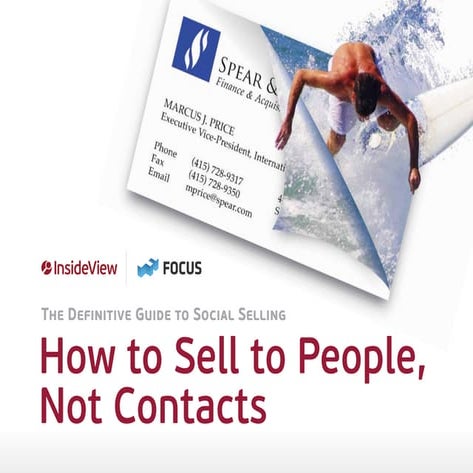 How to Sell to People, Not Contacts eBook