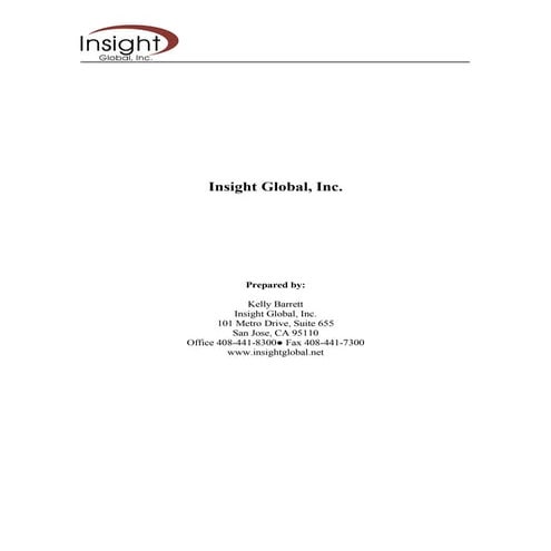 Insight Global Proposal