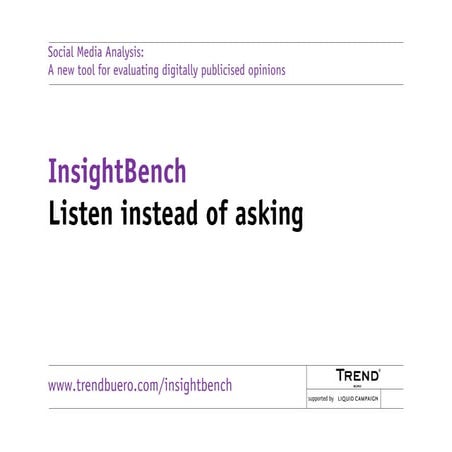Social media analysis with InsightBench