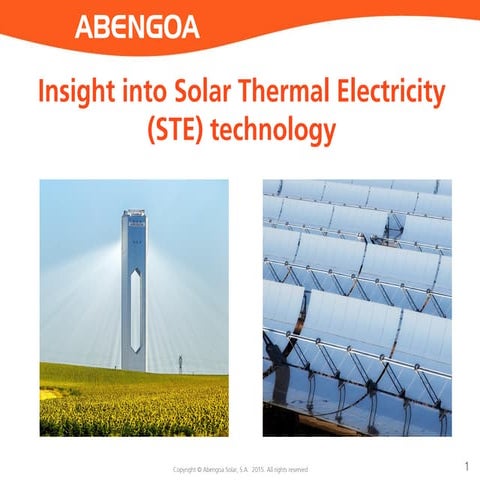 Abengoa Solar, power for a sustainable world | PDF