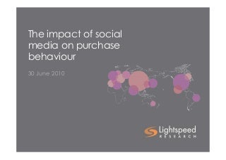 The impact of social media on purchase behaviour