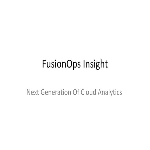 Next Generation Of Cloud Analytics