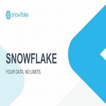 AWS Summit Singapore 2019 | Snowflake: Your Data. No Limits