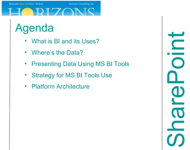 SharePoint 2010: Insights into BI