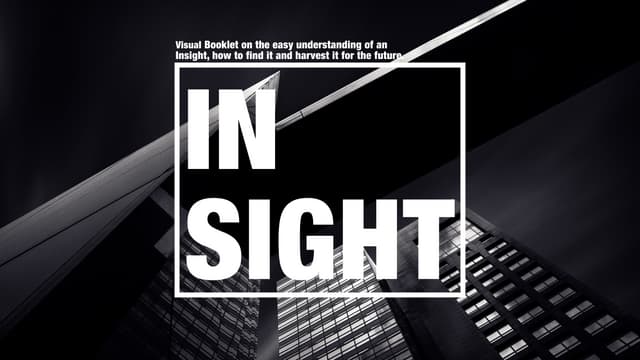 Insight Development Booklet
