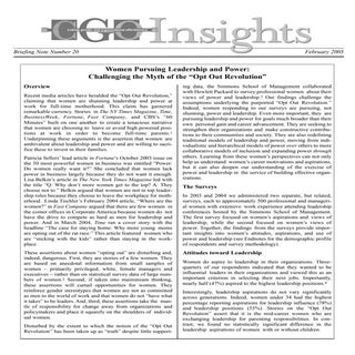 Women Pursuing Leadership