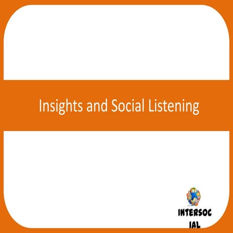 Insights and social listening