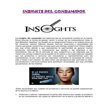 Insights del consumidor