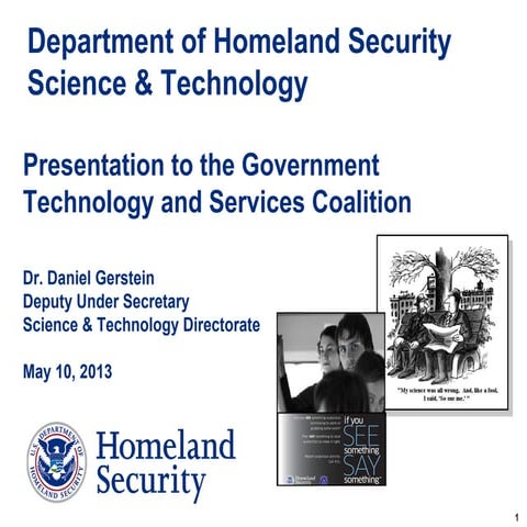 Insight Session with Dr. Daniel Gerstein, Deputy Under Secretary, S&T, DHS