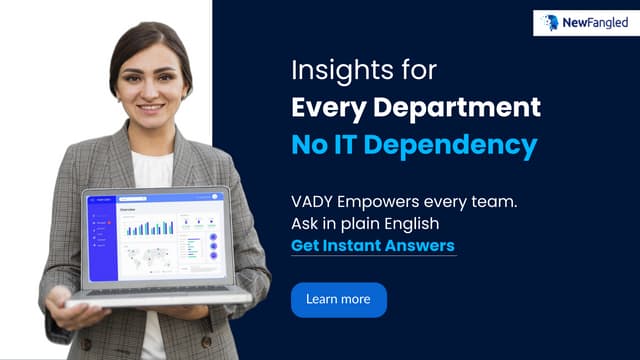 VADY Business Intelligence – Conversational AI Analytics for Every Team Without IT Dependency