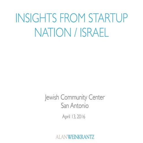 Insights from StartupNation - Israel 