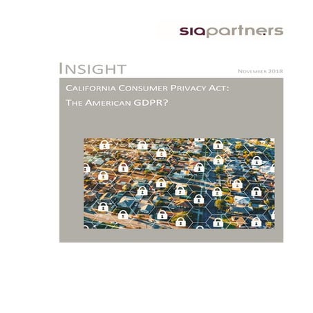 California Consumer Protection Act - Insight from Sia Partners 