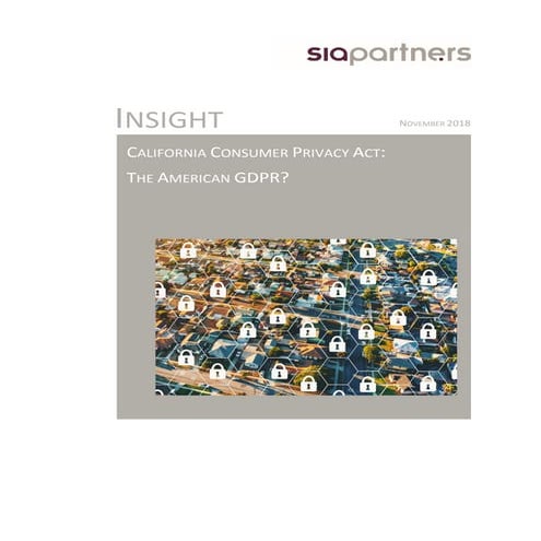 California Consumer Protection Act - Insight from Sia Partners 