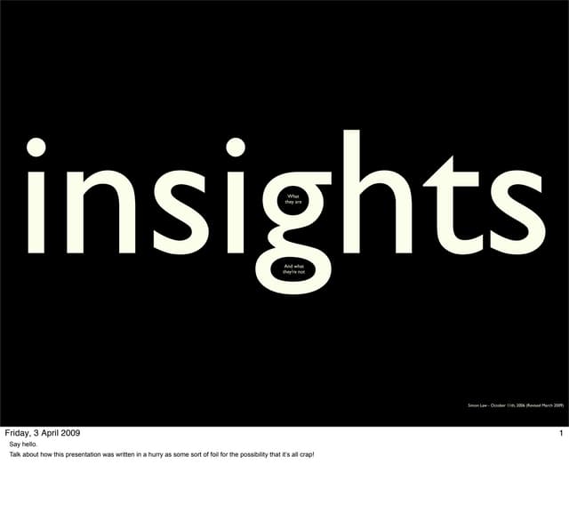 Insights Presentation