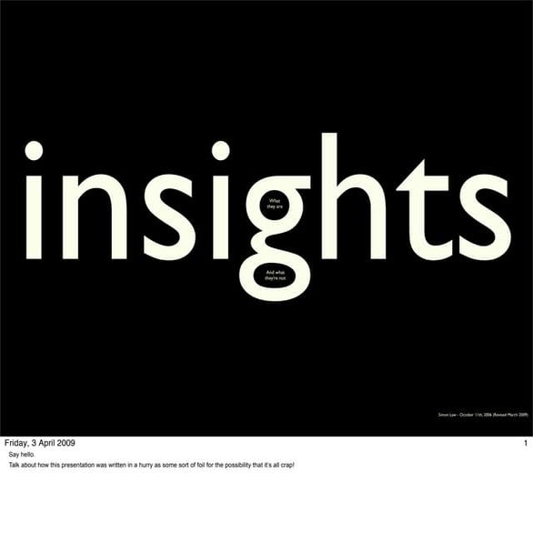 Insights Presentation