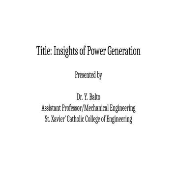 Insights of conventional and unconventional power generation | PPT