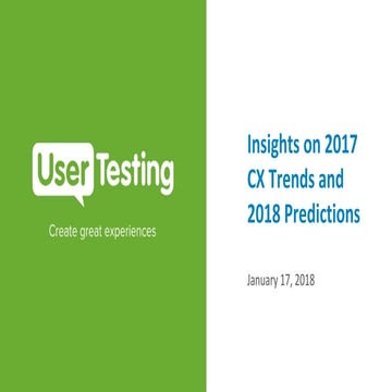 Insights on 2017 cx trends and 2018 predictions webinar