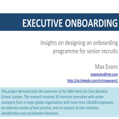 Leader OnBoarding Process At-A-Glance | PDF