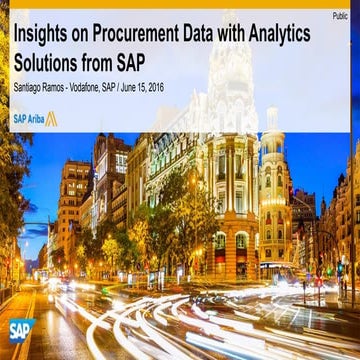 Insights on Procurement Data with Analytics Solutions from SAP