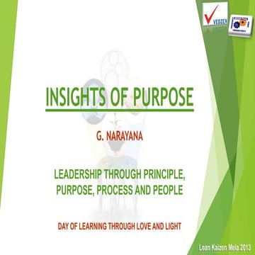 Insights On Purpose By Guruji Narayana