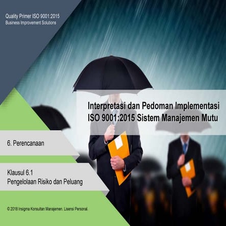 Risiko dan peluang ISO 9001:2015