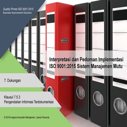 Informasi terdokumentasi ISO 9001 2015
