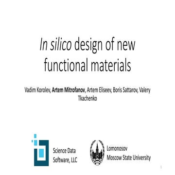 In silico design of new functional materials