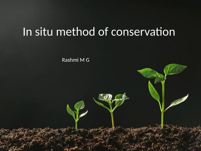 IN SITU CONSERVATION(introduction, aim and objectives, types, monitoring and management).pptx
