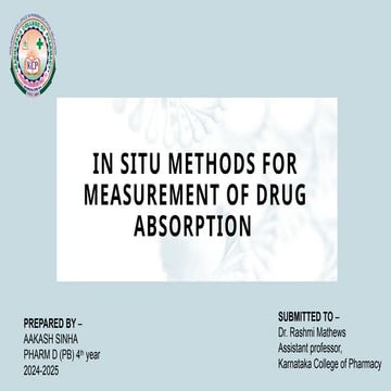 IN SITU METHODS FOR MEASURMENT OF DRUG ABSORPTION.pptx