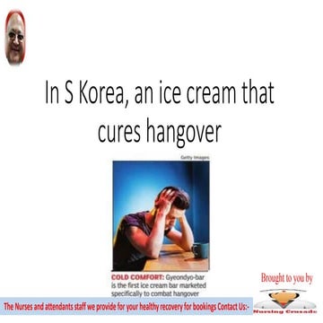In s korea, an ice cream that cures hangover