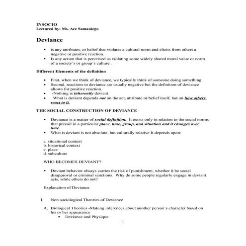 Insocio lecture 6 deviance