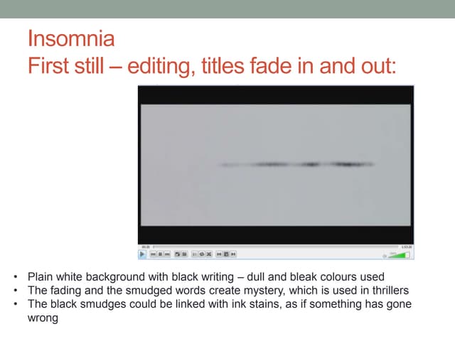 Insomnia stills visual