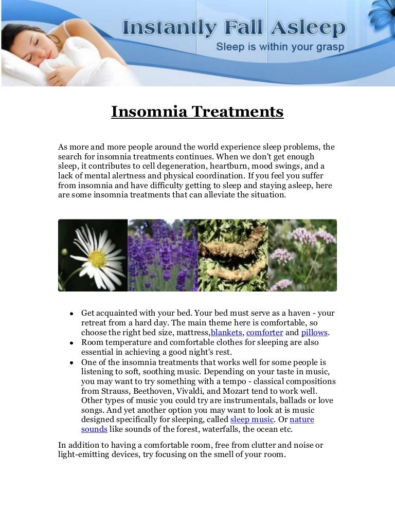 Insomnia Treatments