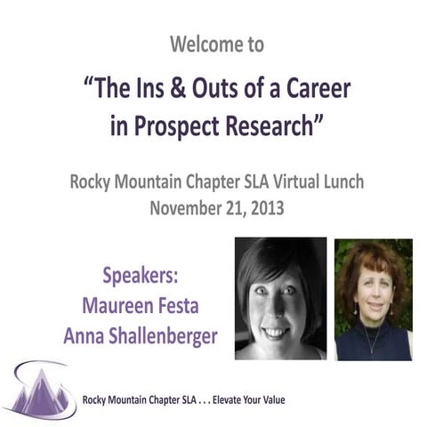 2012 Ins & Outs of a Career in Prospect Research 