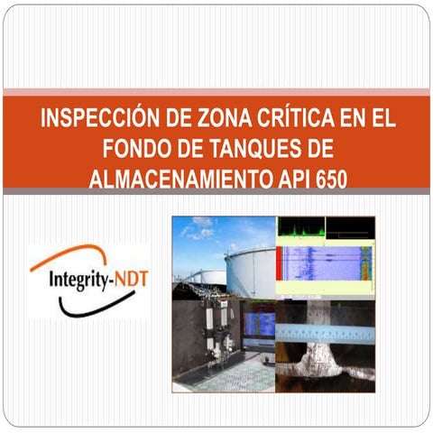 Inspección de zona critica en el fondo de tanques de almacenamiento MRUT