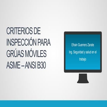 Inspeccion de gruas asme b30.5