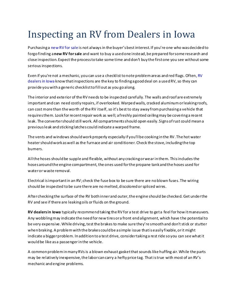 Rv Dealers In Iowa >> Inspecting An Rv From Dealers In Iowa Rv Dealers In Iowa >> Inspecting An Rv From Dealers In Iowa
