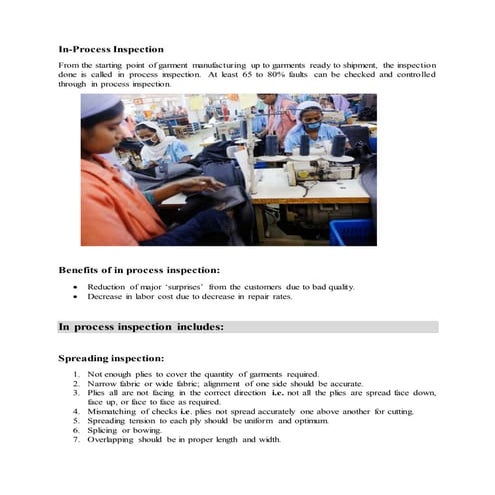 In process Inspection.