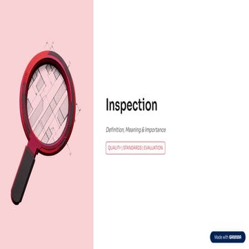 Inspection Definition, Inspection in Education | PDF