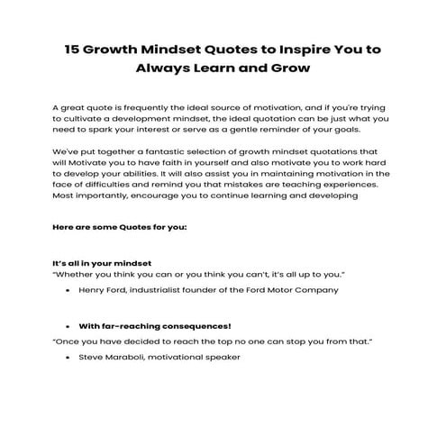 Motivational quotes for your business success | PDF