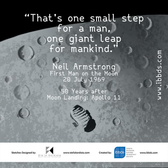 Inspirational Quotes, Neil Armstrong, First Man on the Moon, by ibbds