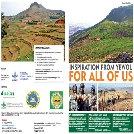 Inspiration from Yewol  for all of us (ICRISAT Policy Brief 14)