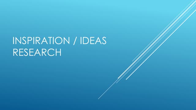 Inspiration ideas research