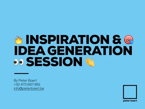 Inspiration session - Digital trends