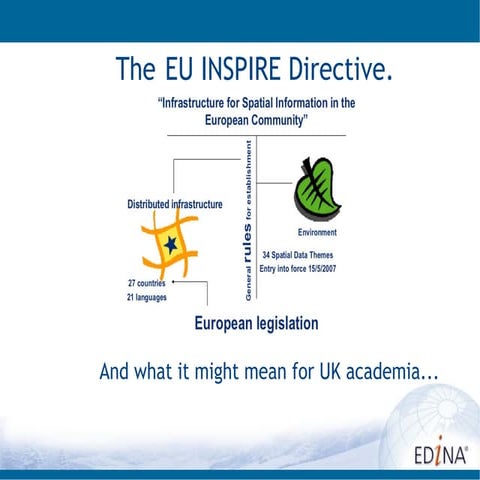 The EU INSPIRE Directive and what it might mean for UK academia