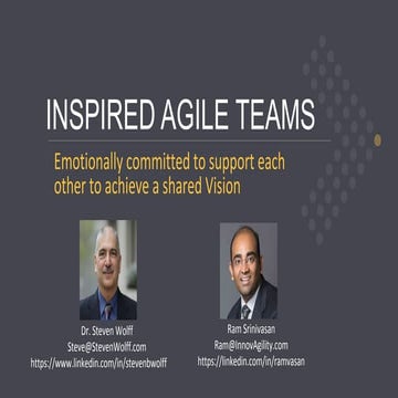 Inspired Agile Teams - Sept 30 Webinar 