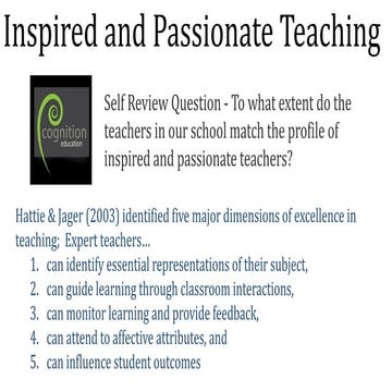 Inspired and passionate teaching   12th october