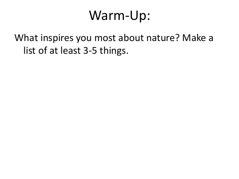 inspired by nature what inspires you the most